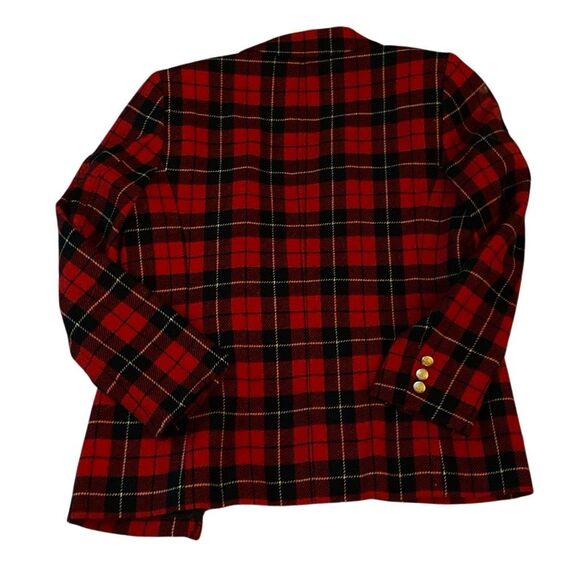 Vintage Pendleton Blazer Tartan Plaid Size 10 100% Wool Gold Buttons Jacket USA - Picture 6 of 7